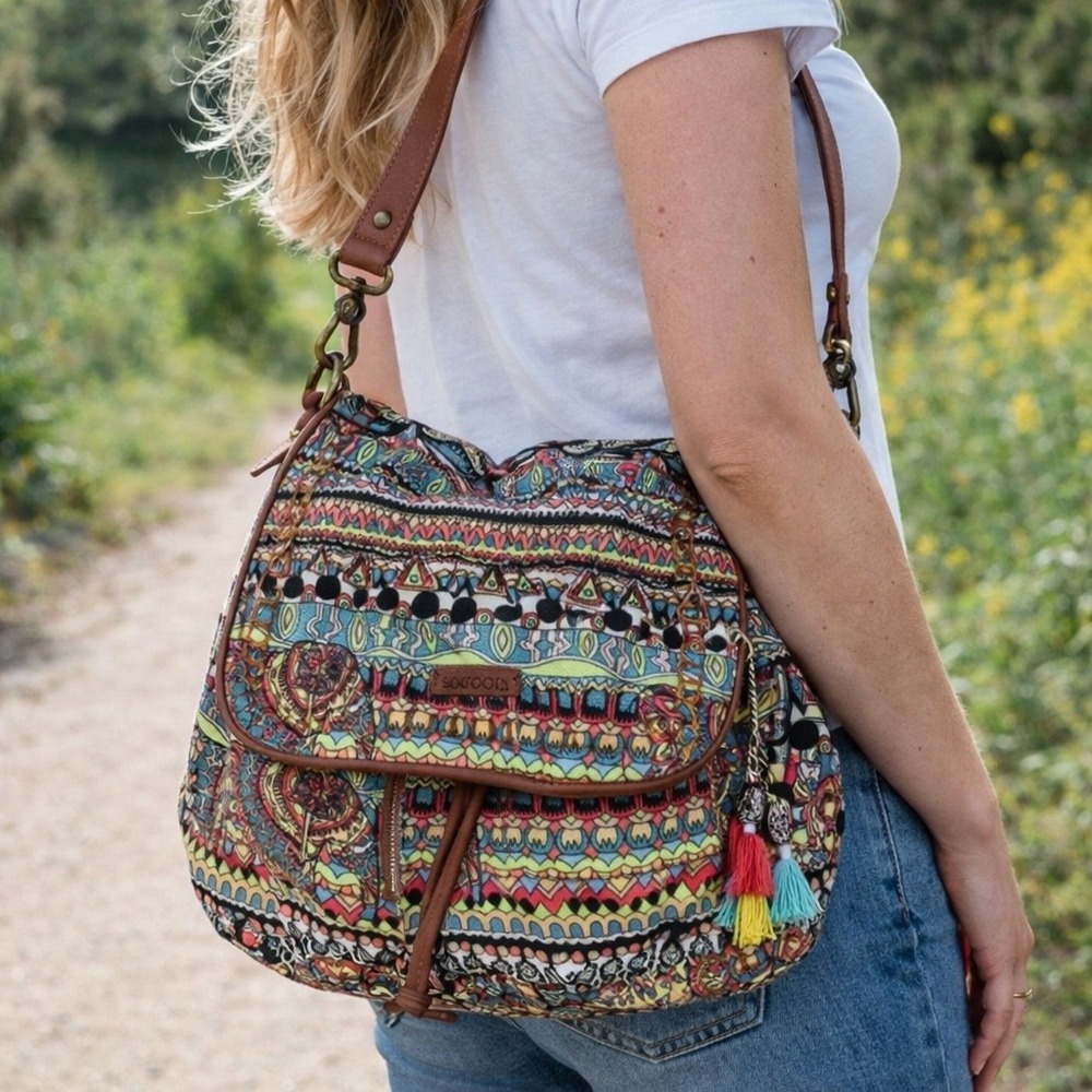 Sakroots‎ Convertible Backpack Crossbody Artist Circle Boho Tapestry  Bucket Bag